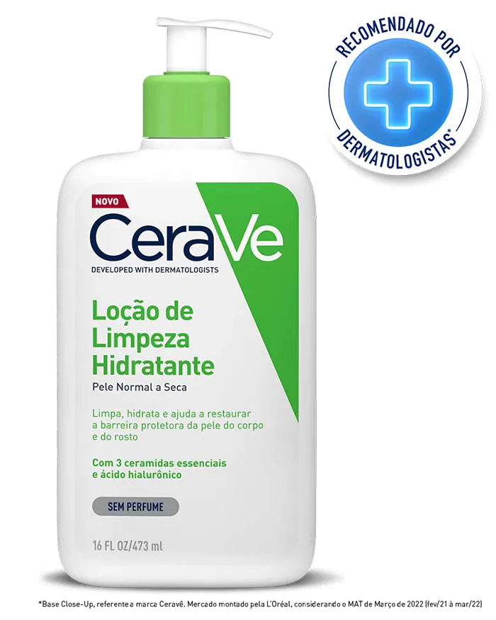 Frasco da CeraVe Loção de Limpeza Hidratante