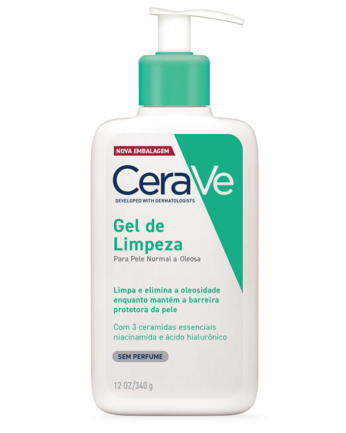 Gel de limpeza facial para pele normal a oleosa | CeraVe